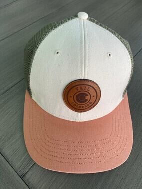 Legacy Vail Colorado Hat • Coral & Hunter Green • Adjustable • NWOT